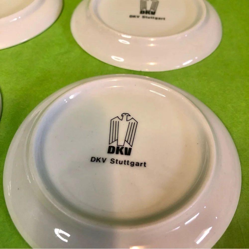 German Souvenir Coaster/trinket dish/tea bag plate Vintage-Lot of 4